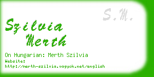 szilvia merth business card
